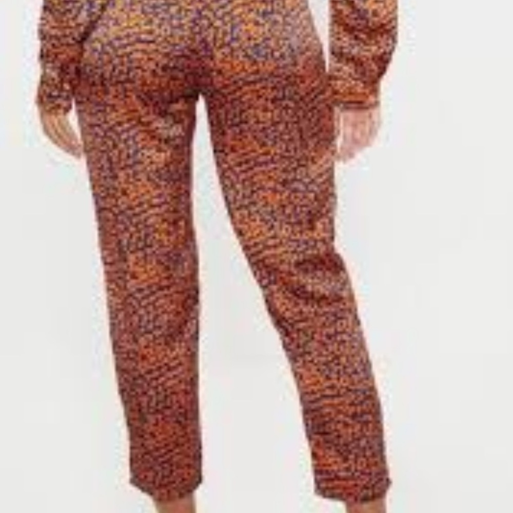 Pretty Little Thing Cigarette Satin Printed Pants